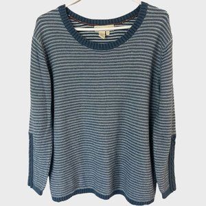 Territory Ahead Pullover Crewneck Sweater Womens Small Blue Knitted Long-Sleeve